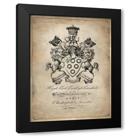 Heraldry III Black Modern Wood Framed Art Print by Jeffries, Oliver
