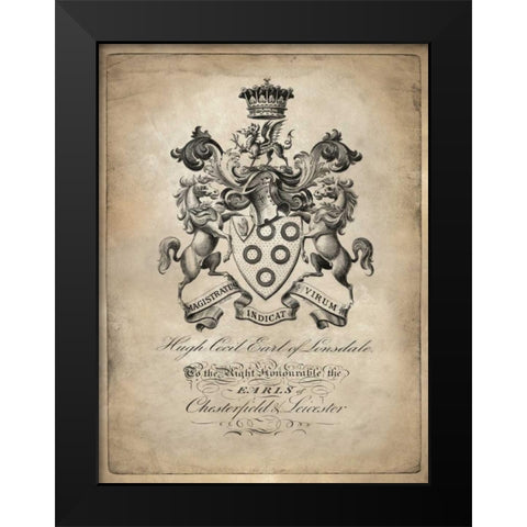 Heraldry III Black Modern Wood Framed Art Print by Jeffries, Oliver