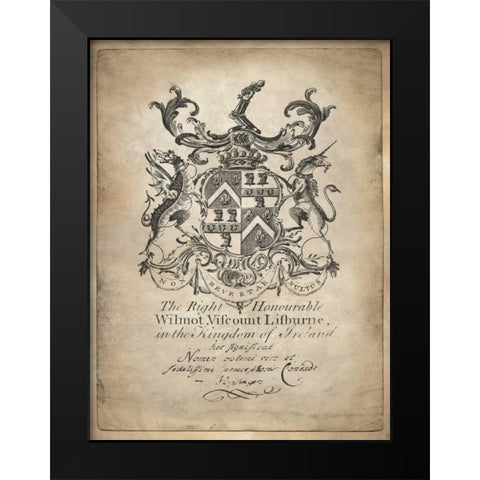 Heraldry II Black Modern Wood Framed Art Print by Jeffries, Oliver