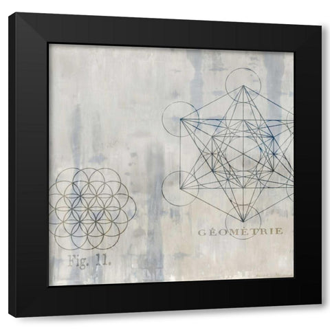 Geometrie I Black Modern Wood Framed Art Print with Double Matting by Jeffries, Oliver