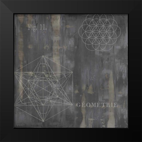 Geometrie III Black Modern Wood Framed Art Print by Jeffries, Oliver