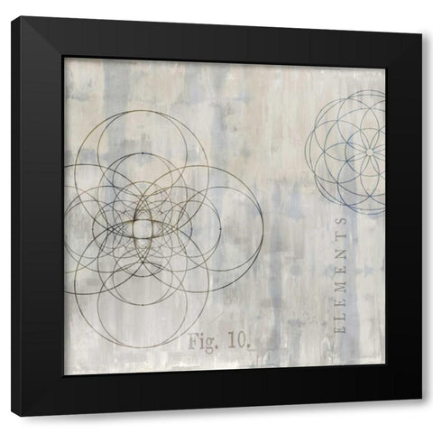 Geometrie II Black Modern Wood Framed Art Print with Double Matting by Jeffries, Oliver