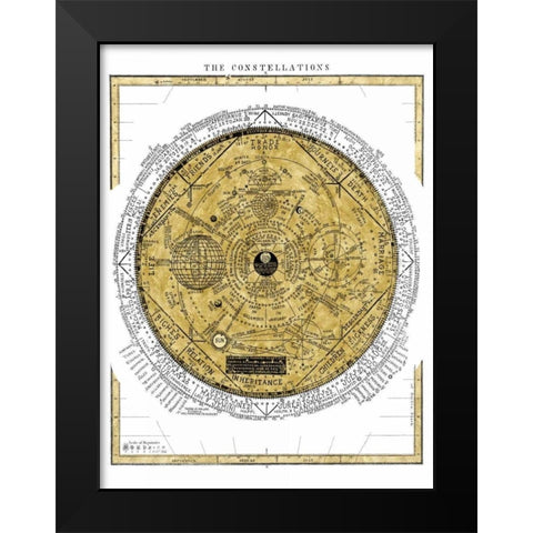 The Constellations Black Modern Wood Framed Art Print by Jeffries, Oliver