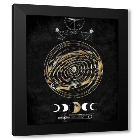 Zodiac Sphere III Black Modern Wood Framed Art Print with Double Matting by Jeffries, Oliver