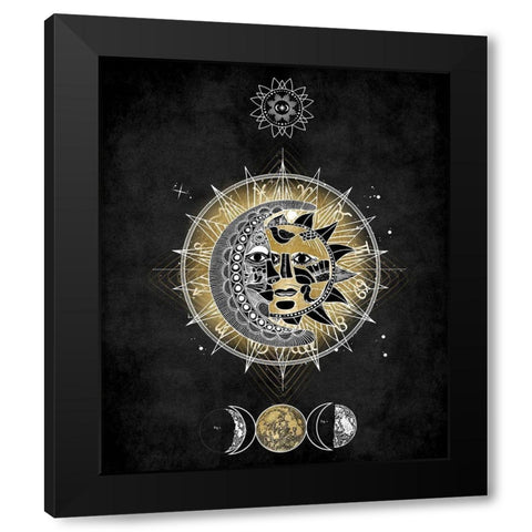 Moon and Sun II Black Modern Wood Framed Art Print with Double Matting by Jeffries, Oliver