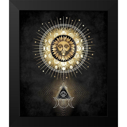 Radiant Sun II Black Modern Wood Framed Art Print by Jeffries, Oliver
