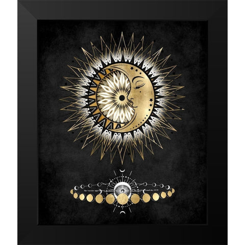 Meditative Moon II Black Modern Wood Framed Art Print by Jeffries, Oliver