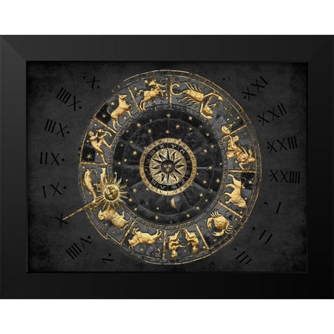 Zodiac Calendar II Black Modern Wood Framed Art Print by Jeffries, Oliver