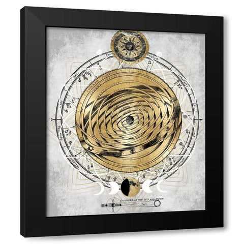 Zodiac Sphere I Black Modern Wood Framed Art Print by Jeffries, Oliver