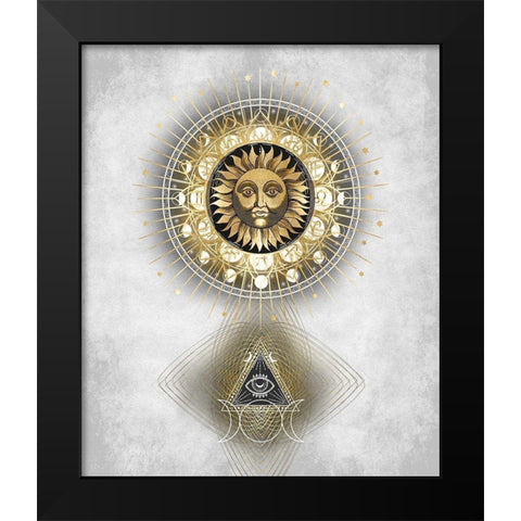 Radiant Sun I Black Modern Wood Framed Art Print by Jeffries, Oliver