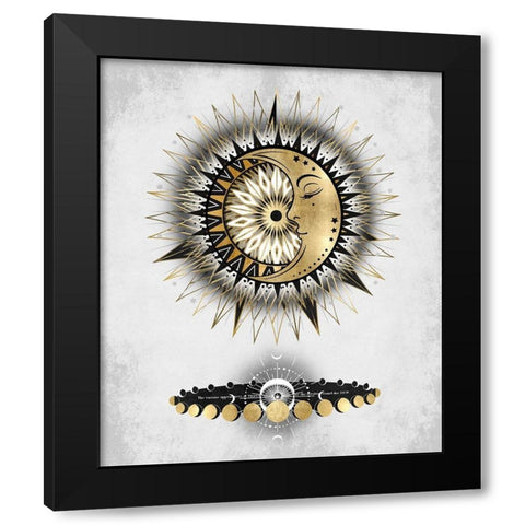 Meditative Moon I Black Modern Wood Framed Art Print with Double Matting by Jeffries, Oliver