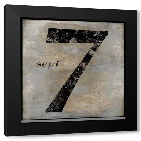 sept Black Modern Wood Framed Art Print with Double Matting by Jeffries, Oliver