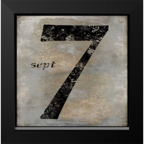 sept Black Modern Wood Framed Art Print by Jeffries, Oliver