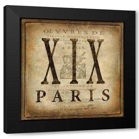 Paris Black Modern Wood Framed Art Print with Double Matting by Jeffries, Oliver