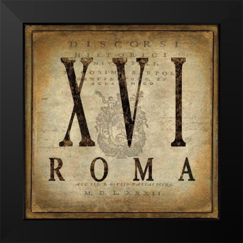 Roma Black Modern Wood Framed Art Print by Jeffries, Oliver