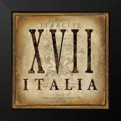 Italia Black Modern Wood Framed Art Print by Jeffries, Oliver