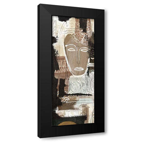 Ethnic Panel I Black Modern Wood Framed Art Print with Double Matting by Carney, Patrick