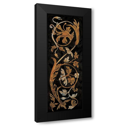 Classic Scroll II Black Modern Wood Framed Art Print with Double Matting by Segovia, Pablo