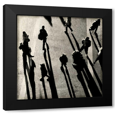 Pedestrian I Black Modern Wood Framed Art Print with Double Matting by English, Paul