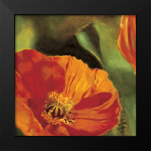 Coquelicots dans le soleil 2 Black Modern Wood Framed Art Print by Viollet, Pierre