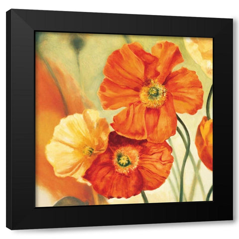 Champs de coquelicots I Black Modern Wood Framed Art Print with Double Matting by Viollet, Pierre