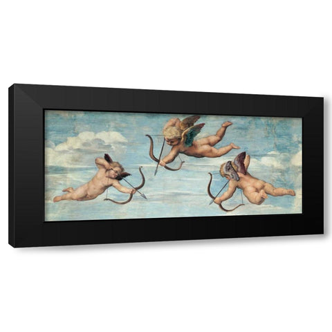 Trionfo di Galatea Black Modern Wood Framed Art Print with Double Matting by Sanzio, Raffaello