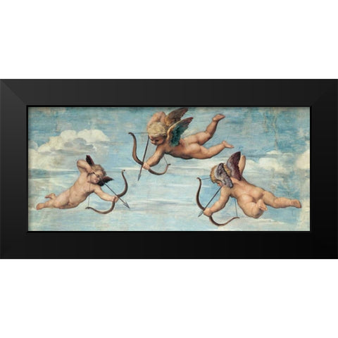 Trionfo di Galatea Black Modern Wood Framed Art Print by Sanzio, Raffaello