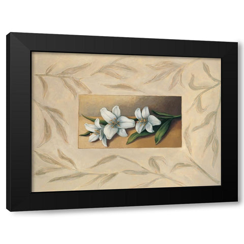 Flores I Black Modern Wood Framed Art Print with Double Matting by Tamaris, Raul