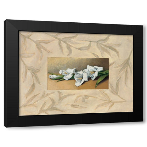 Flores II Black Modern Wood Framed Art Print by Tamaris, Raul