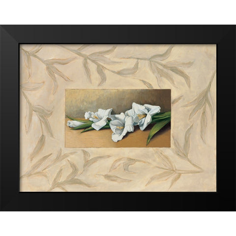 Flores II Black Modern Wood Framed Art Print by Tamaris, Raul