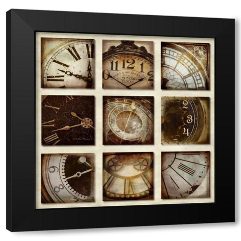 Time Has Come Today Black Modern Wood Framed Art Print by Brennan, Russell