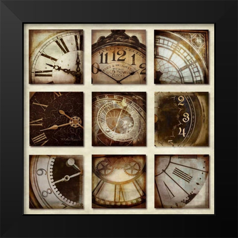 Time Has Come Today Black Modern Wood Framed Art Print by Brennan, Russell