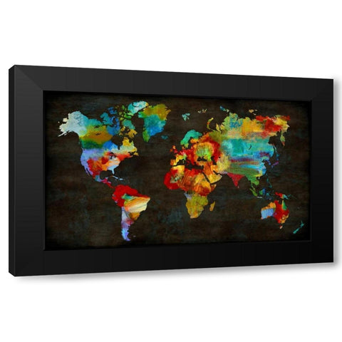 Color My World Black Modern Wood Framed Art Print by Brennan, Russell