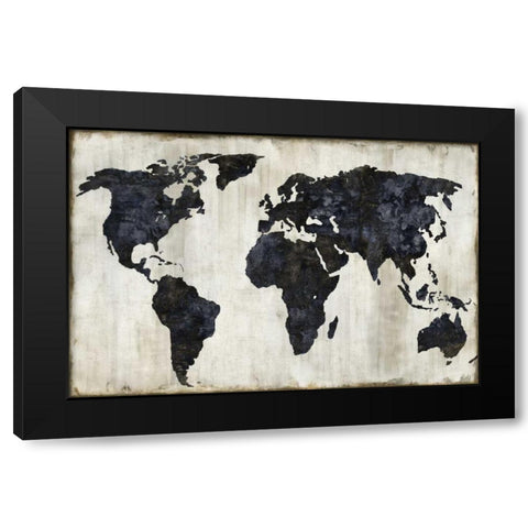 The World II Black Modern Wood Framed Art Print by Brennan, Russell