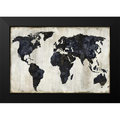 The World II Black Modern Wood Framed Art Print by Brennan, Russell