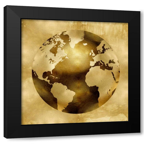 Golden Globe Black Modern Wood Framed Art Print with Double Matting by Brennan, Russell
