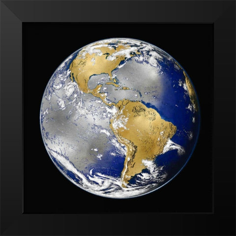 World Turning I Black Modern Wood Framed Art Print by Brennan, Russell