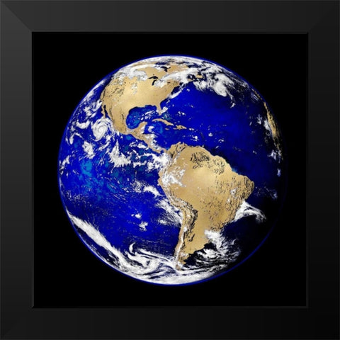 World Turning V Black Modern Wood Framed Art Print by Brennan, Russell