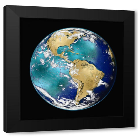 World Turning VI Black Modern Wood Framed Art Print by Brennan, Russell