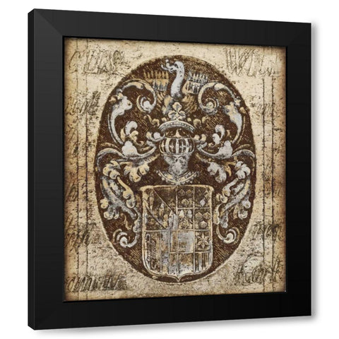 Coat of Arms I Black Modern Wood Framed Art Print by Brennan, Russell