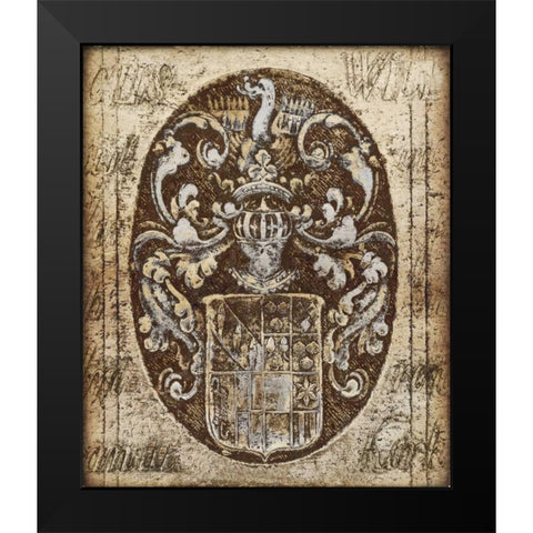 Coat of Arms I Black Modern Wood Framed Art Print by Brennan, Russell