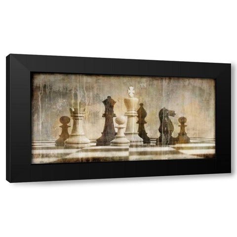 Chess Black Modern Wood Framed Art Print by Brennan, Russell