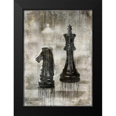 Checkmate II Black Modern Wood Framed Art Print by Brennan, Russell