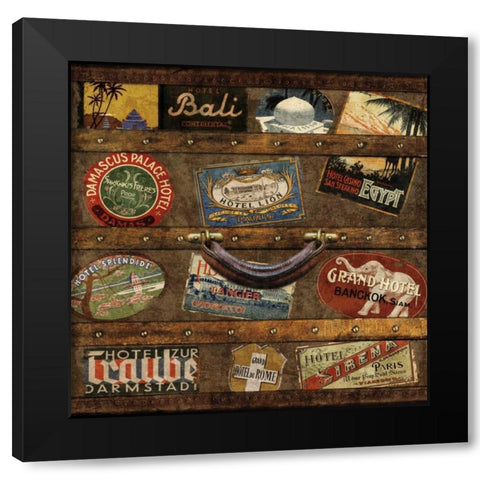Well Traveled I Black Modern Wood Framed Art Print with Double Matting by Brennan, Russell