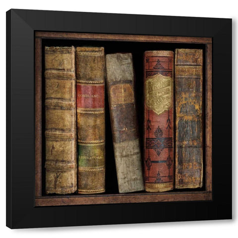 In The Library I Black Modern Wood Framed Art Print with Double Matting by Brennan, Russell