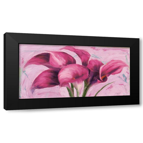 Purple Callas Black Modern Wood Framed Art Print with Double Matting by Sadler, Robin
