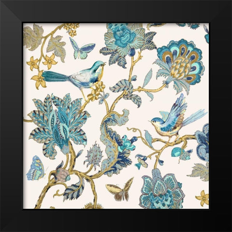 Passing Through - Teal II Black Modern Wood Framed Art Print by Campbell, Renee