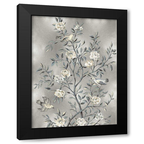 Chinoiserie III Black Modern Wood Framed Art Print with Double Matting by Campbell, Renee