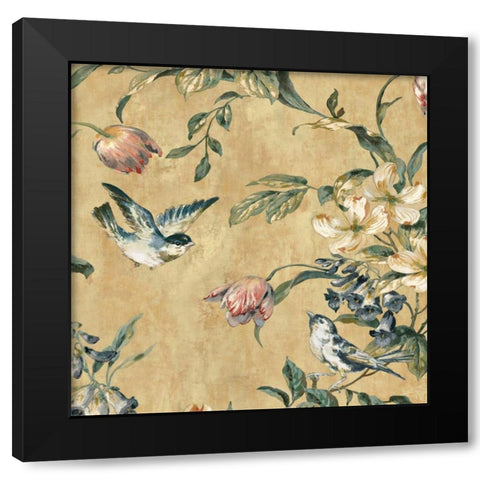 Birdland I Black Modern Wood Framed Art Print by Campbell, Renee