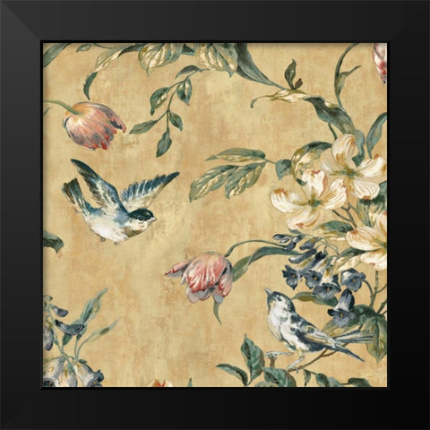 Birdland I Black Modern Wood Framed Art Print by Campbell, Renee